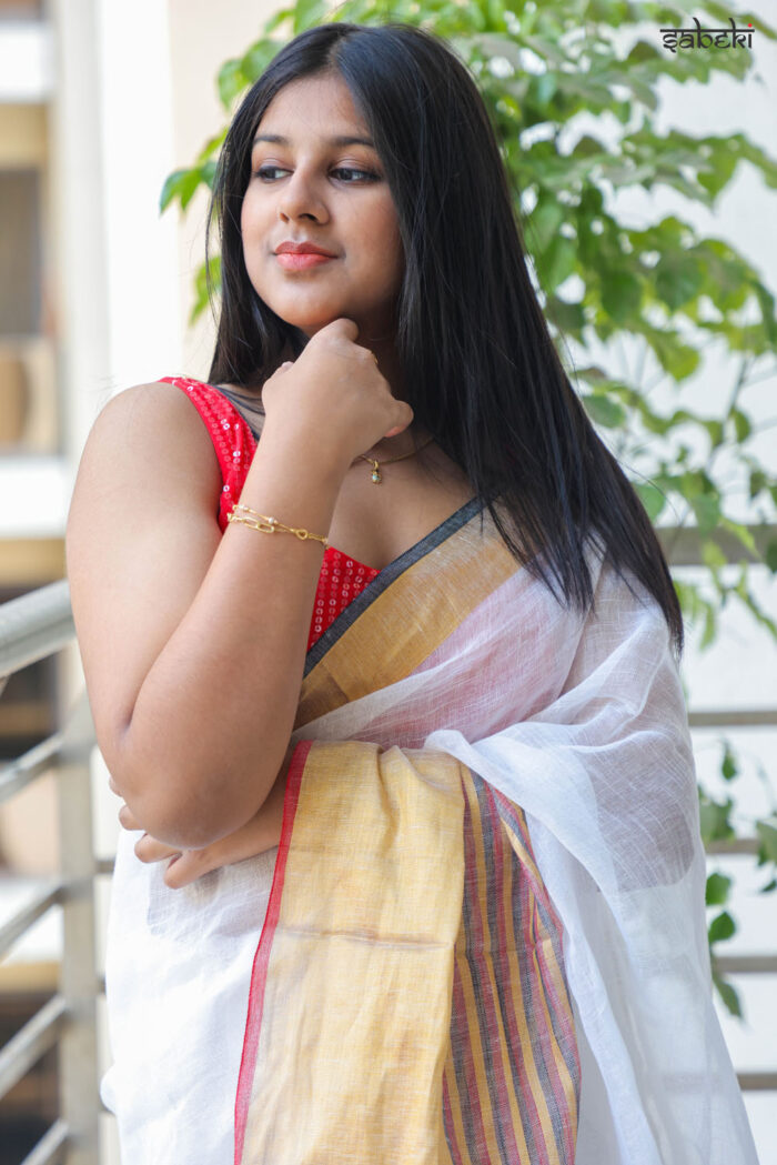 Linen Saree - Image 3