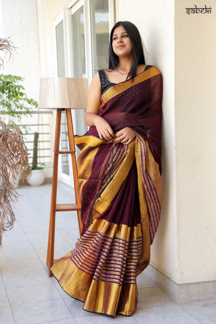 Linen Saree - Image 2