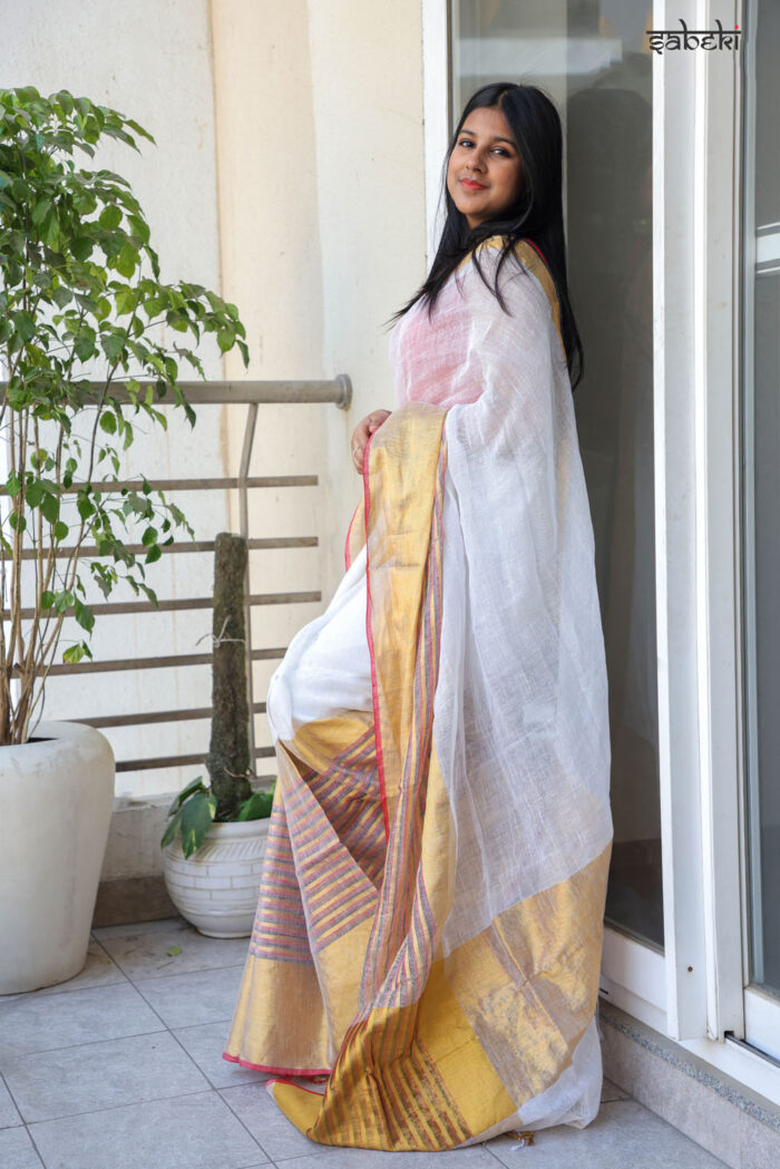 Linen Saree - Image 4